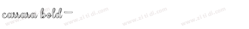 carrara bold字体转换